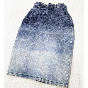 Fashion Nova Acid Wash Denim Skirt